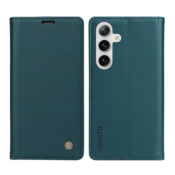 Wallet Phone Case for Samsung Galaxy S25 Plus, Kickstand and 2 Card Slots, Shockproof and Scratch Resistant, Blue