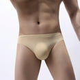thumbnail image 5 of Mens Underwear Men's Thong Underwear Seamless Low-Rise Quick-Drying Ice Silk Underwear, 5 of 7