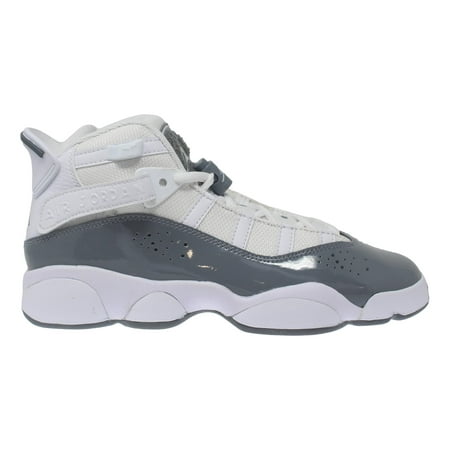 Air Jordan Jordan 6 Rings 323419-121 Youth White Gray Basketball Shoe 4.5 NR5999