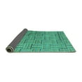 thumbnail image 2 of Ahgly Company Indoor Square Abstract Turquoise Blue Modern Area Rugs, 6' Square, 2 of 4
