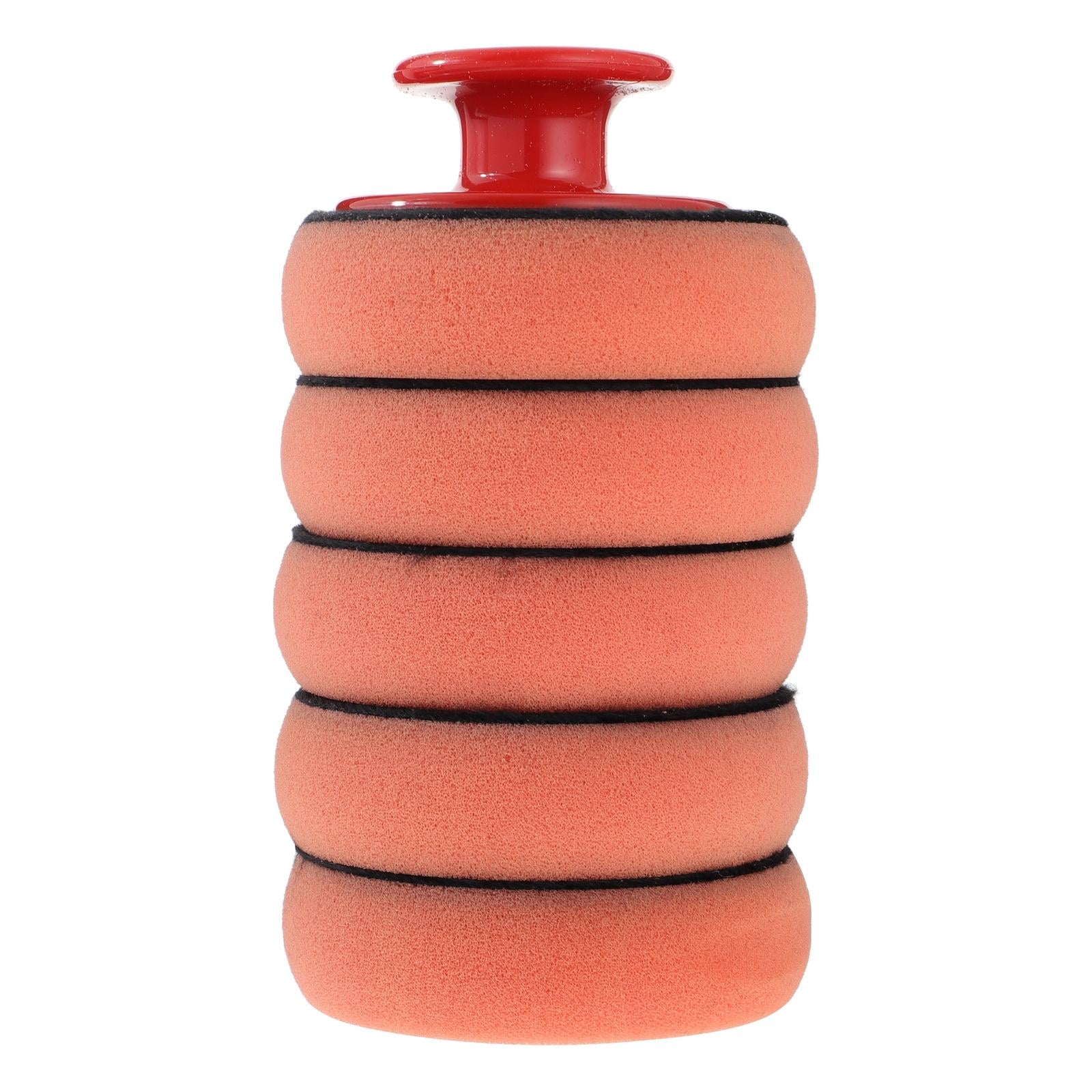 Amosfun 5pcs Car Wax Applicator Pad Set in Orange for Polishing Tasks