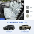 thumbnail image 3 of 4Knines Dog Seat Cover Without Hammock for Fold Down Rear Bench SEAT 60/40 Split and Middle seat Belt Capable - Heavy Duty - Black Regular - Fits Most Cars, SUVs, and Small Trucks - USA Based Company, 3 of 11