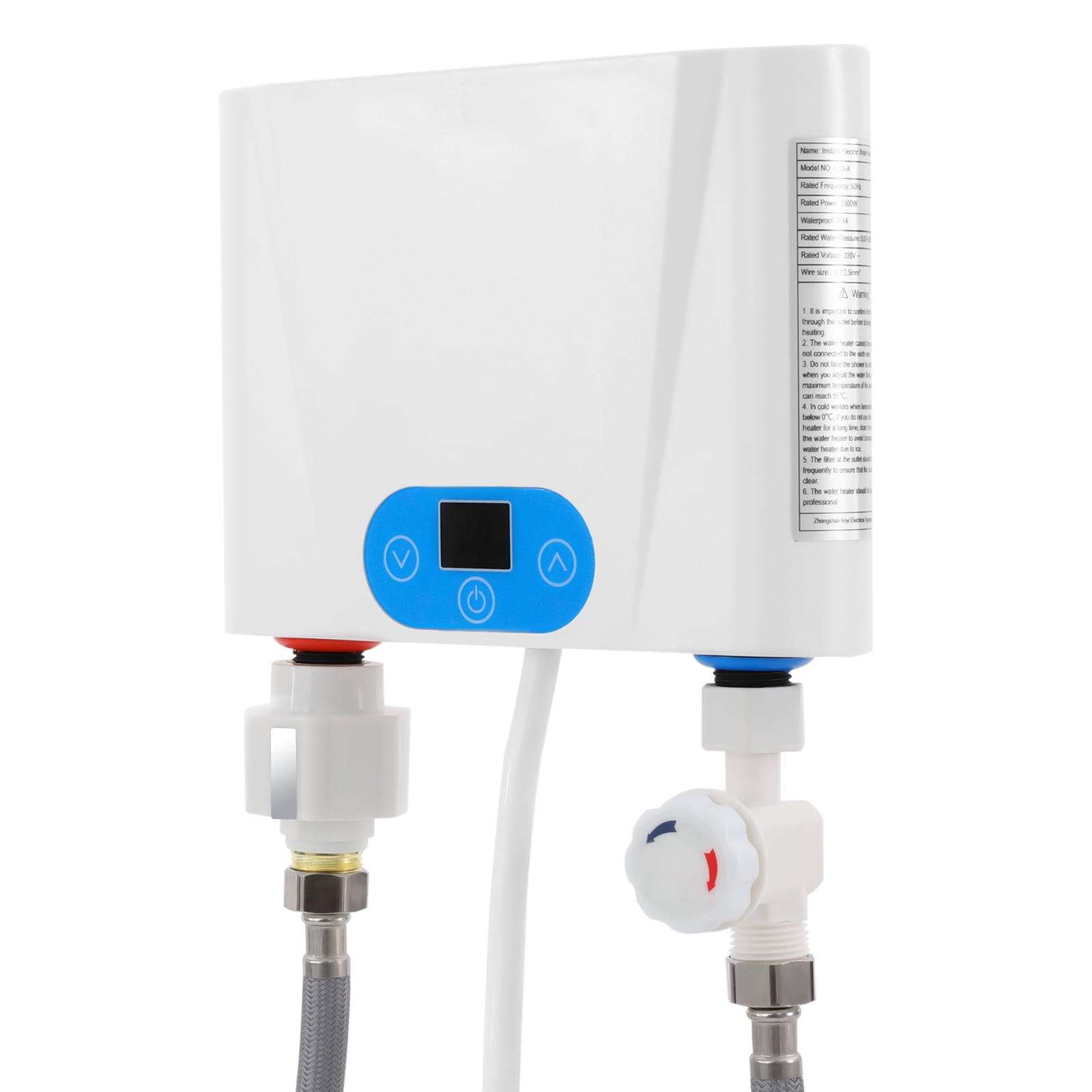 Electric Tankless Water Heater 5.5KW 220V Endless Hot Water Instant Mini Smart Under Sink Kitchen Household