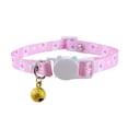 thumbnail image 1 of Personalized detachable cat collar with bell, safe quick release kitten collar, 1 of 8