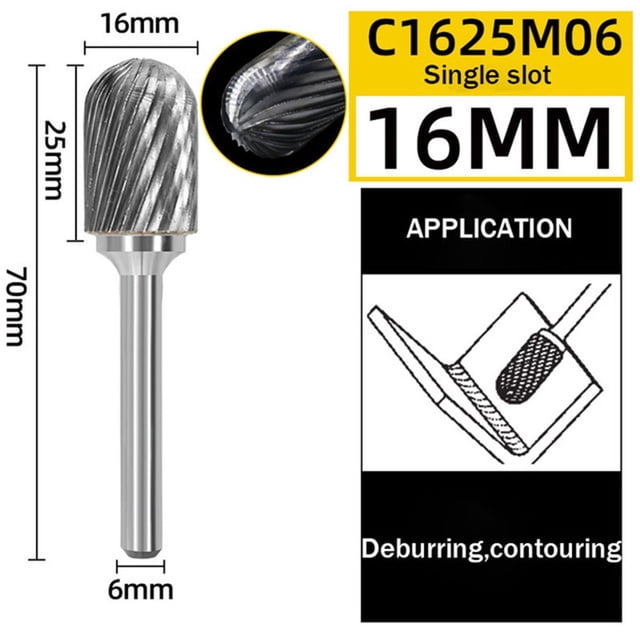 6mm Shank Rotary File Router Grinding Burr Rotary Steel File Polishing C Type