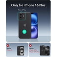 thumbnail image 2 of Pour iPhone 16 Pro Max Étui avec Support, Protection de Qualité Militaire 7X, Étui de Téléphone Magnétique Robuste, Compatible avec Accessoires MagSafe, Série Cyber, Noir, Noir, 2 of 5