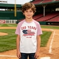 thumbnail image 2 of JAJAHO 4Th Of July Shirts For Kids Boys Girls Raglan Short Sleeve American Flag T Shirt 1776-2026 250 Years Anniversary USA Top 1-14Y, 2 of 4