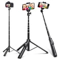 thumbnail image 1 of BZE Selfie Stick,62 inches Long Extendable Selfie Stick Tripod, Phone Tripod with Wireless Remote Shutter,Group Selfies/Live Streaming/Video Recording Compatible with All Cellphones, 1 of 5