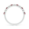 thumbnail image 2 of ANGARA Natural Floating Ruby and Diamond Semi Eternity Wedding Ring in 14K White Gold for Women (Size-2.2mm) | July Birthstone, Birthday, Anniversary, Jewelry Gift for Women | Natural Ruby Ring, 2 of 9