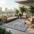 thumbnail image 3 of Soonbuy 10x14 FT Outdoor Rug, Waterproof Reversible Plastic Straw Outdoor Patio Rug, Botanical Grove Vintage Cottage Outdoor Area Rug Carpet for RV, Deck, Picnic, Beach, Backyard, 3 of 8