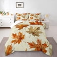 thumbnail image 2 of Fall Leaves Full Comforter Sets Autumn Maple Leave for Kids Boys Bedding Set,Yellow Botanical Bed Set Plant Decor Down Comforter, 2 of 7
