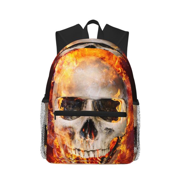 Balery Satanic Skull Mochila para Mujeres y Hombres, Mochila Ligera Casual para Viajes, Mochila Clásica Básica para la Universidad