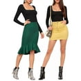 thumbnail image 4 of Womens Long Sleeve Bodysuit Square Neck Sexy Basic Tops Causal Leotard Bodysuit Tops, 4 of 6