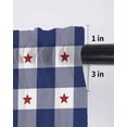 thumbnail image 6 of 4th of July Curtains 45 Inch Length,Sheer Curtains for Bedroom Living Room Window Independence Day Blue White Plaid Red Star Rod Pocket Drapes Kitchen Curtains Small Half Window 52"x45" 2 Panels, 6 of 6