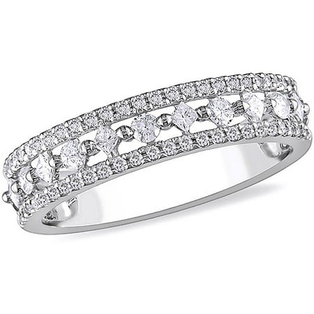 Miabella 1/2 Carat T.W. Princess Cut Diamond Ring in 10kt White Gold