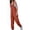 Orange, variant on jjayotai Overalls for Women, Loose Fit Adjustable Straps Cargo Joggers Jumpsuits Summer Casual Bib Rompers with Zippered Pockets Black L