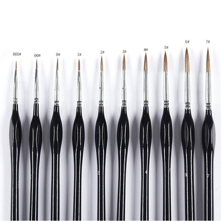  Detail Paint Brushes Set 10pcs Miniature Brushes for Fine  Detailing & Art Painting - Acrylic, Watercolor,Oil,Models, Warhammer 40k :  Arts, Crafts & Sewing