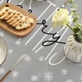 thumbnail image 2 of Horaldaily Christmas Tablecloth 60×60 Inch Round, Winter Snow Trees Grey Washable Table Cover for Party Picnic Dinner Decor, 2 of 5