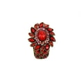 thumbnail image 2 of Large Red Handset Crystal Bangle Antique Copper Color Style Anti-Tarnish Bracelet Jewelry-500, 2 of 8
