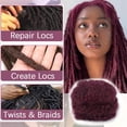thumbnail image 4 of Afro Kinky Bulk Hair 30g/Pack Purple Kinky Curly Human Hair for Dreadlock Extensions, 4 of 6