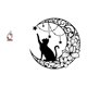 thumbnail image 5 of Estatua de resina de un gato pensativo sentado. Figura decorativa para pared. Escultura de gato hecha de poliresina y hierro. Ideal para decoración de, 5 of 8