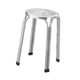 thumbnail image 4 of Taburete apilable de bar de acero inoxidable, sin respaldo, antideslizante, para aulas, apilable, para comedor, hogar y oficina, 4 of 9