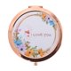 thumbnail image 1 of Unique Bargains 1 Pc Round Makeup Mirror for Travel Vacation Rose Gold Tone Metal Glass, 1 of 1