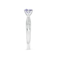 thumbnail image 3 of Angara Natural 0.5 Ct. Tanzanite with Diamond Solitaire Ring in 14K White Gold for Women (Ring Size: 11.5), 3 of 9