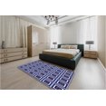 thumbnail image 5 of Ahgly Company Machine Washable Indoor Square Transitional Jeans Blue Area Rugs, 4' Square, 5 of 7
