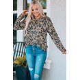 thumbnail image 4 of ABPHQTO Tops de manga larga de leopardo con cuello en V cruzado de leopardo para mujer, 4 of 5