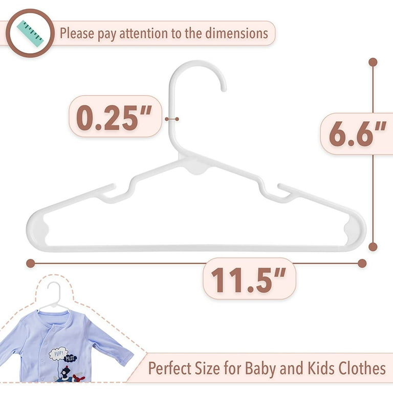 Mr. Pen- Plastic Kids Hanger, 20 Pack, White, Baby Hangers, Baby Hangers for Closet, Baby Clothes Hangers