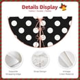thumbnail image 3 of Fotbe Black and White Polka Dot Pattern Christmas Tree Skirt, Tree Skirts Plush Christmas Decorations, Christmas Tree Skirts Xmas Decorations Holiday Party Decor-36", 3 of 6