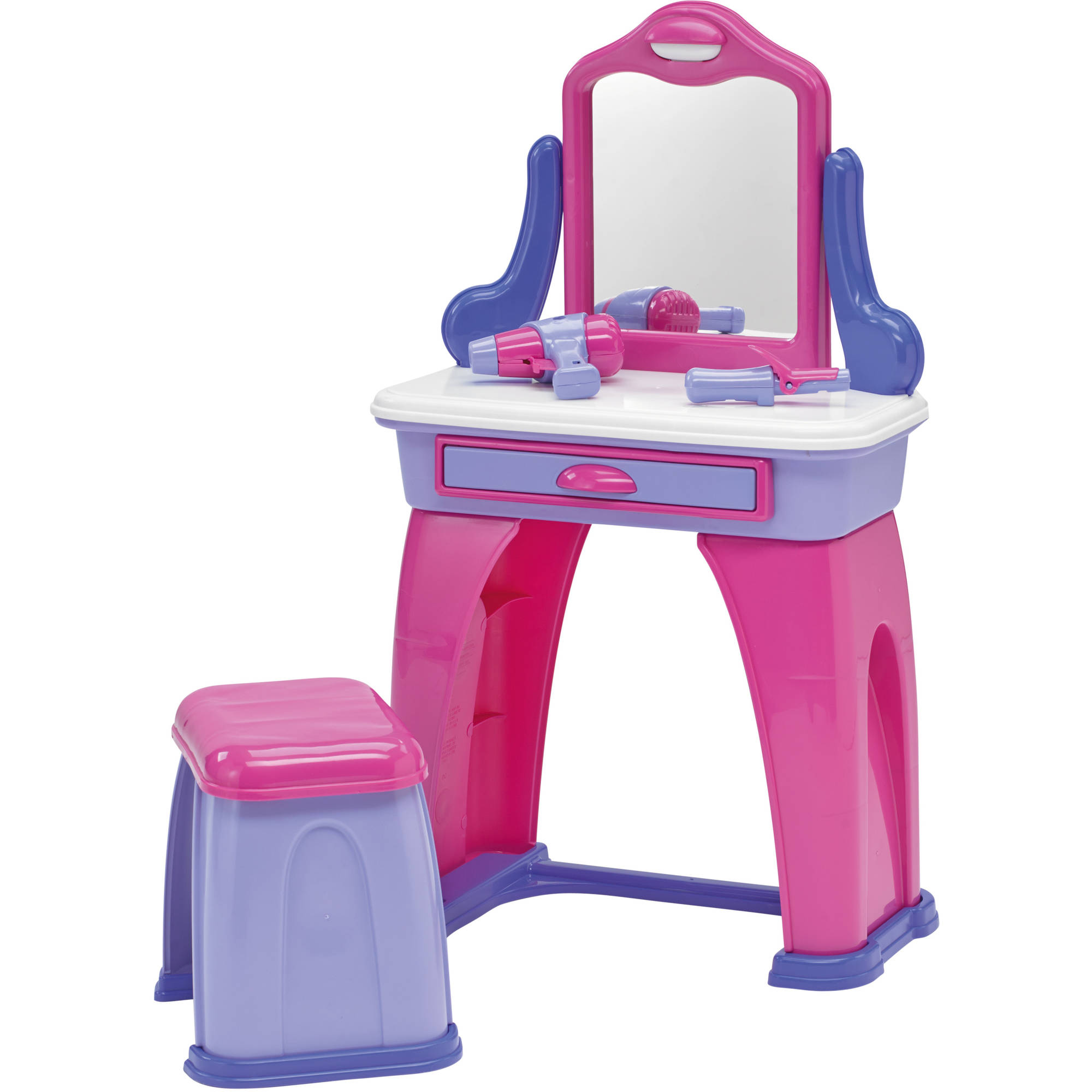 American Plastic Toys My Very Own Kids Vanity with 7 Accessories - image 1 of 3