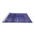 thumbnail image 2 of Ahgly Company Machine Washable Indoor Rectangle Oriental Blue Industrial Area Rugs, 5' x 7', 2 of 4