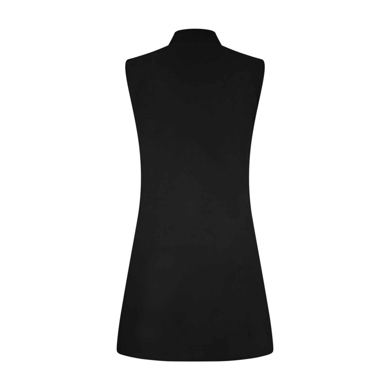 Long Waistcoat Women Fall Winter Sleeveless Vests Suit Elegant Cardigan Blazer Waistcoat with Pockets Lightweight Travel Jacket Lady Black S