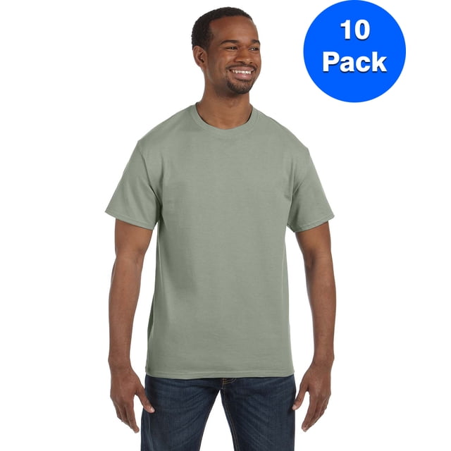 Hanes Men's Authentic-T T-Shirt - 5250T (Pack Of 10)