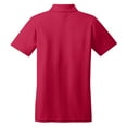 thumbnail image 6 of Womens Stain-Release Cotton/Polyester Polo T-Shirt Red X-Large, 6 of 6