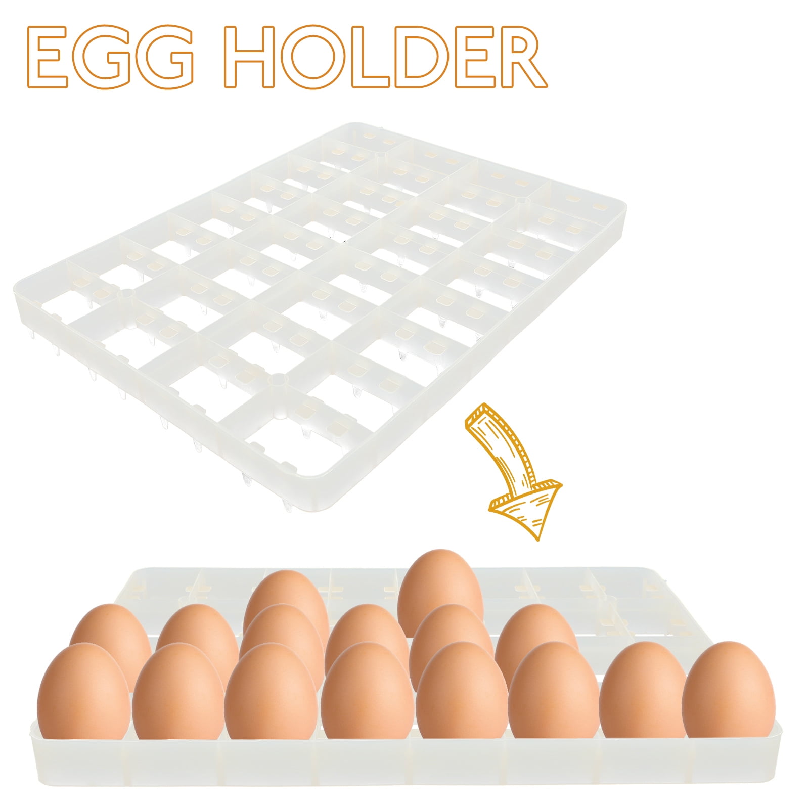 BESTYASH White Egg Holder Tray Reusable Protective Storage for Home Supermarket and Egg Store