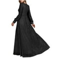 thumbnail image 3 of Women Formal Sequin Dresses - Evening Gowns Long Sleeve V-Neck Wedding Guest Sparkly Prom Long Maxi Dress Black M, 3 of 6