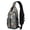Bulldog and Floral Blue Pattern, variant on Bulldog and Floral Blue Pattern Sling Backpack, Travel Shoulder Pack with Earphone Port, Adjustable Strap Gift Ideas for Travel Shopping