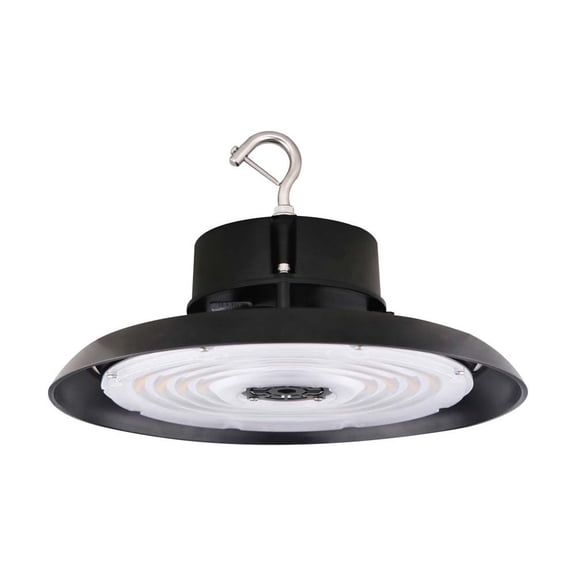 240W UFO LED High Bay 34560 Lumens 5000K 120-277v 0-10V Dimmable Black Finish
