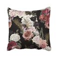 thumbnail image 1 of RYLABLUE Colorful Flower Floral Pattern With Roses Watercolor Green Painting Abstract Bouquet Pillowcase Throw Pillow Cover 16x16 inches, 1 of 1