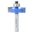 thumbnail image 2 of 2-Flute T-Slot Router Bit with 0.25 Inch Shank - YG8 Alloy Cutter Head & 45# Carbon Steel Body, 0.37 Inch Blade Diameter/Length, Heat-Resistant Coated for MDF, Solid Wood, Plywood, Cabinets - Fits, 2 of 6