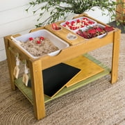 MindWare Sensory Sprouts Sensory Table, Sturdy Wood Table Includes 3 Sensory Bins, 2 Cups and 3 Hooks, Indoor/Outdoor Sensory Play for Kids Ages 3 and Up