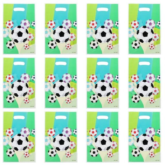 IBASETOY 24Pcs Sport Snack Bag Strong Rectangular Paper Goodie Bags for Children Party