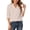 Beige, variant on Classic Crew Neck T Shirt For Everyday Comfort – Soft Blend Top For Casual Everyday Wear Breathable Everyday Tee With Stitching Casual Summer Tees, Size Small