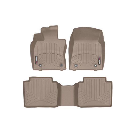 WeatherTech Custom Fit FloorLiners compatible with 2019-2025 Lexus ES Hybrid - 1st & 2nd Row, Tan