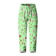 thumbnail image 4 of AJTQTH Plus Sized Cropped Pants for Women Stylish Floral Print Loose Cropped Trousers Wide-Leg Harem Pants with Pockets Summer Casual Pants Green M, 4 of 5