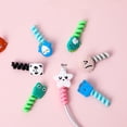 thumbnail image 3 of Xinyolin 2Pcs Cartoon Animal Bear Cable Protectors Organizer for USB Charging Data Cord, 3 of 8