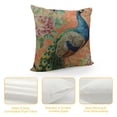 thumbnail image 4 of Shiartex Peacock Bird Floral Euro Sham Pillow Covers Chinoiserie Pillow Case Asian Animal Throw Pillow Blush Cushion Cover Decorative Pillowcase Home Decor for Couch Bedroom Living Room White, 4 of 5
